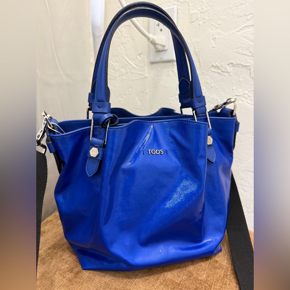 Tod's Mini Flower Navy Bag